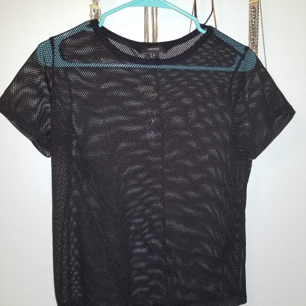 Fishnet black top